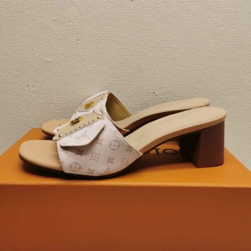 Alternative view of Louis Vuitton LV Frame Monogram Canvas Mule Dune Beige 1Ahmrn