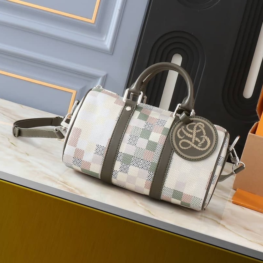 Louis Vuitton Keepall Bandoulière 25 Damoflage Canvas Shoulder Bag Khaki 25Cm N00105 - Image 2