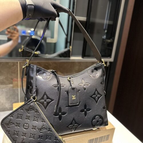 Alternative view of Louis Vuitton Carryall PM Monogram Empreinte Shoulder Bag Black 29Cm M46288