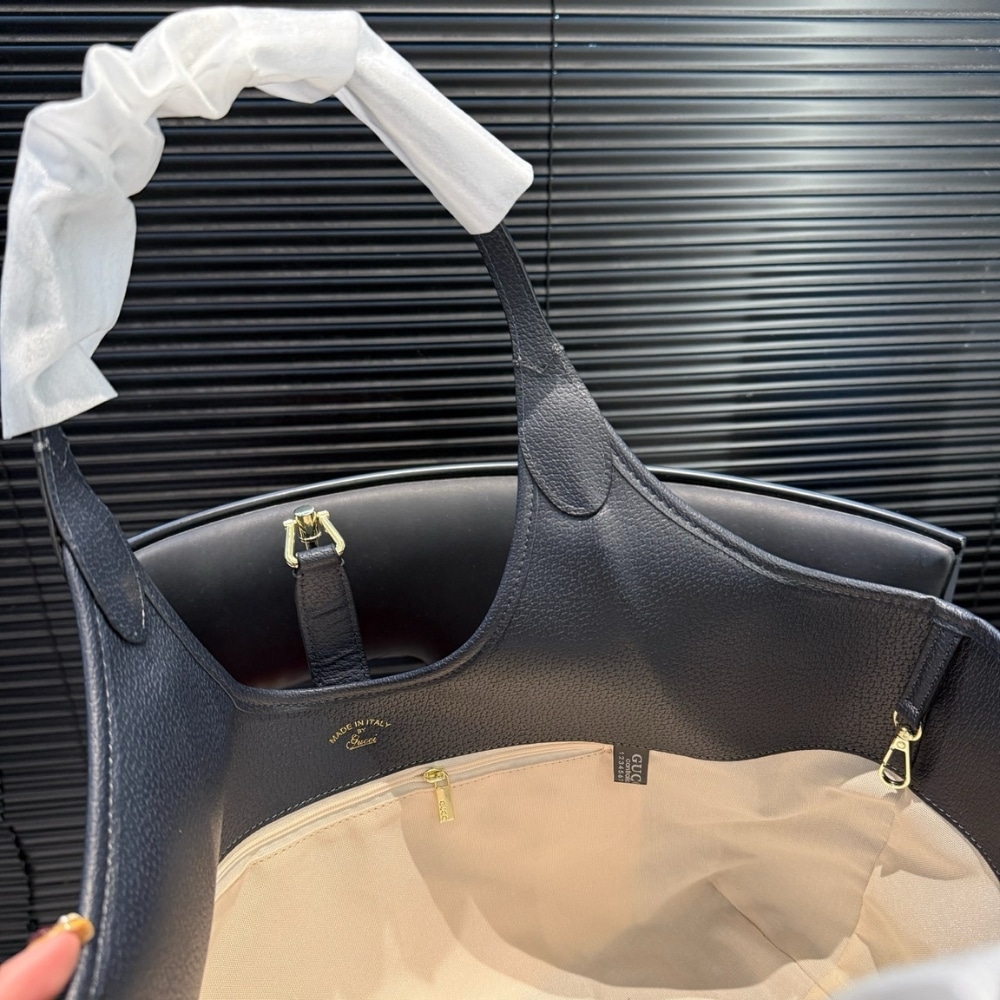Gucci Mercato Medium GG Canvas Denim Tote Bag Blue 35Cm - Image 8