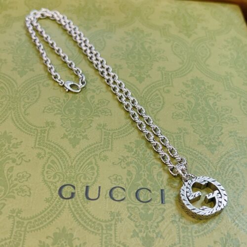 Alternative view of Gucci Interlocking Pendant Sterling Silver Necklace Silver ‎44Cm 455307 J8400 0811