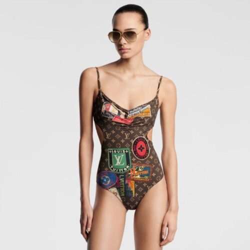 Alternative view of Louis Vuitton One Piece Swimsuit Monogram Dark Brown