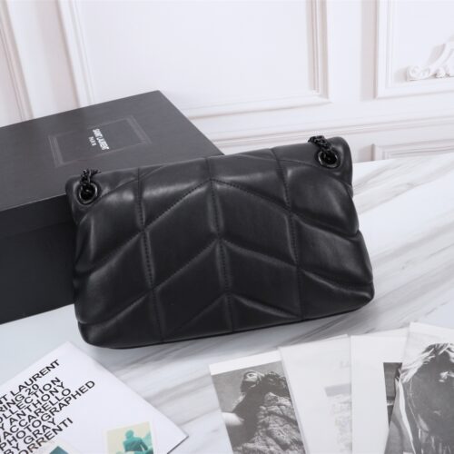 Alternative view of Saint Laurent Puffer Small In Leather Shoulder Bag Black 29cm 5774761EL081000
