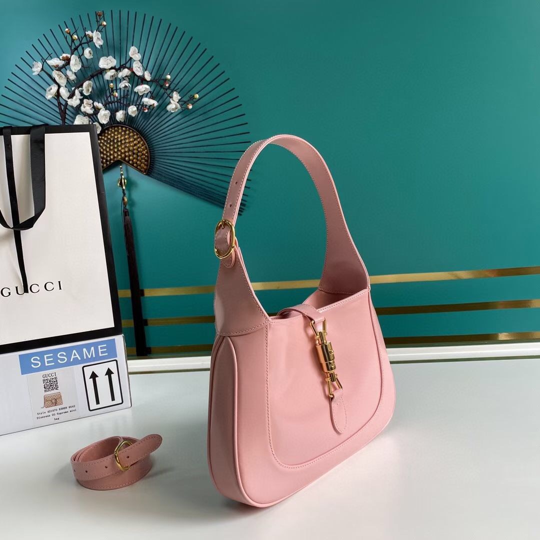 Gucci Jackie 1961 Mini Leather Shoulder Bag Light Pink 19Cm 637091 10O0G 5815 - Image 4