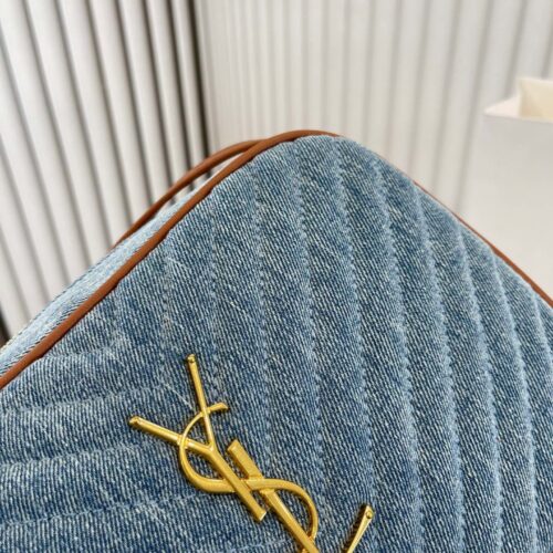 Alternative view of Saint Laurent Women'S Blue Mini Lou Denim Camera Bag 23Cm