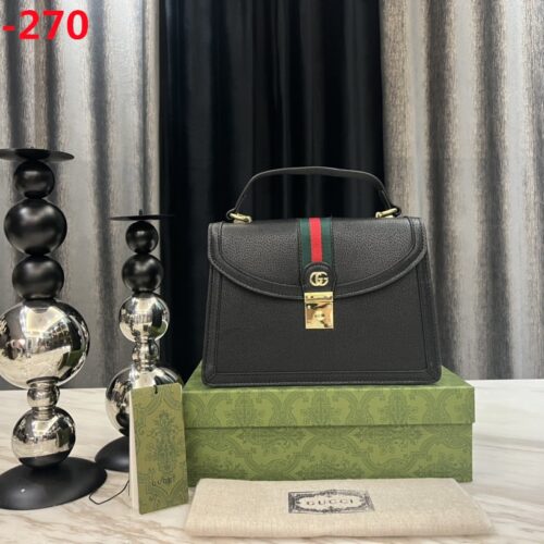 Alternative view of Gucci Small Grained Leather Top Handle Bag Black 24Cm
