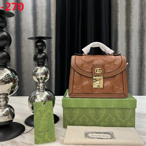 Alternative view of Gucci Small Leather Top Handle Bag Brown 20Cm