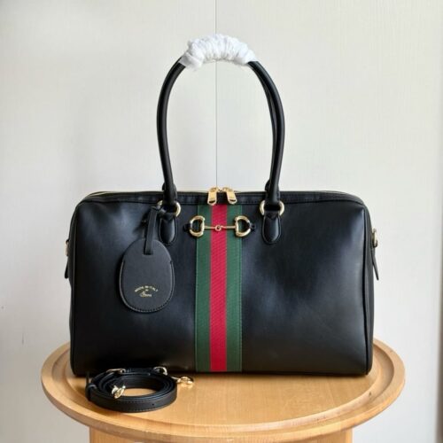 Alternative view of Gucci Borsetto Large Leather Boston Bag Black 38Cm 866734 AAGIQ 1053