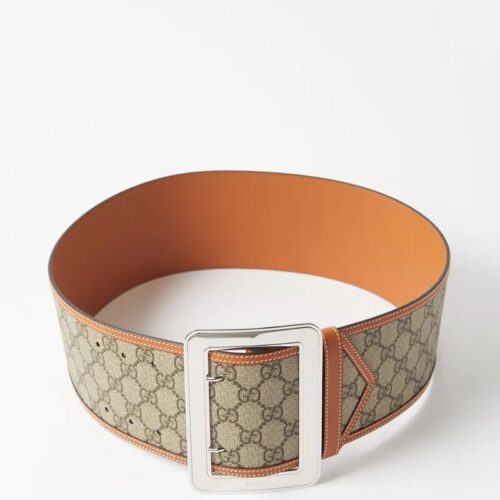 Alternative view of Gucci Lunar New Year GG Wide GG Supreme Canvas Belt Beige And Ebony 95Mm ‎718505 Fabfb 9871