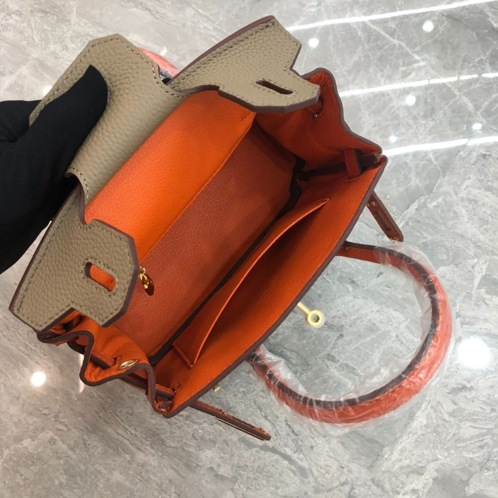 Hermes Birkin Mini Epsom Gold Hardware Handbag Multicolor 20Cm - Image 9