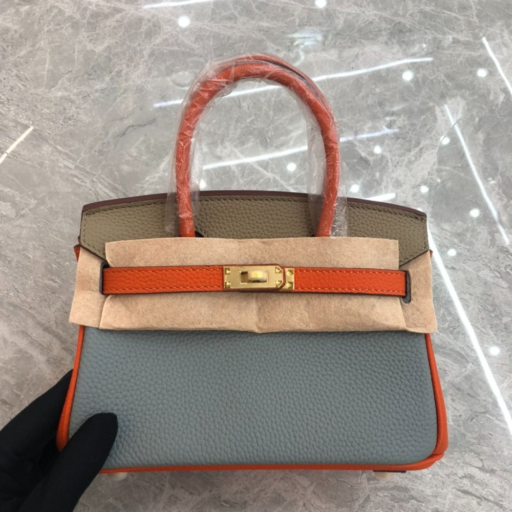 Hermes Birkin Mini Epsom Gold Hardware Handbag Multicolor 20Cm - Image 2