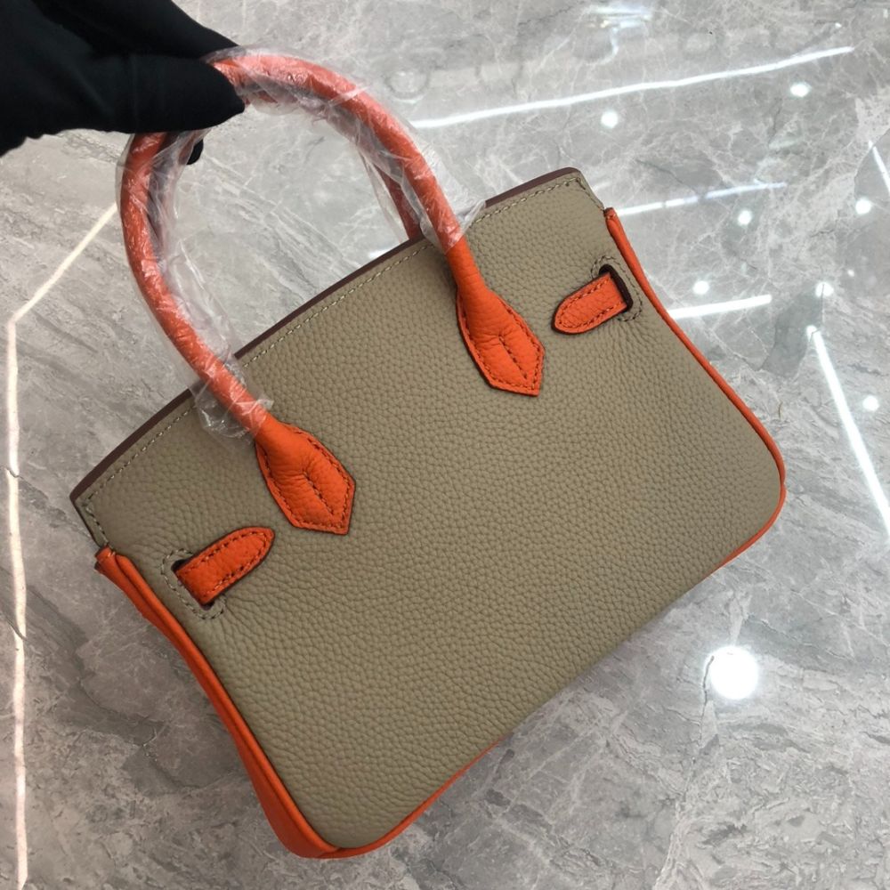 Hermes Birkin Mini Epsom Gold Hardware Handbag Multicolor 20Cm - Image 6
