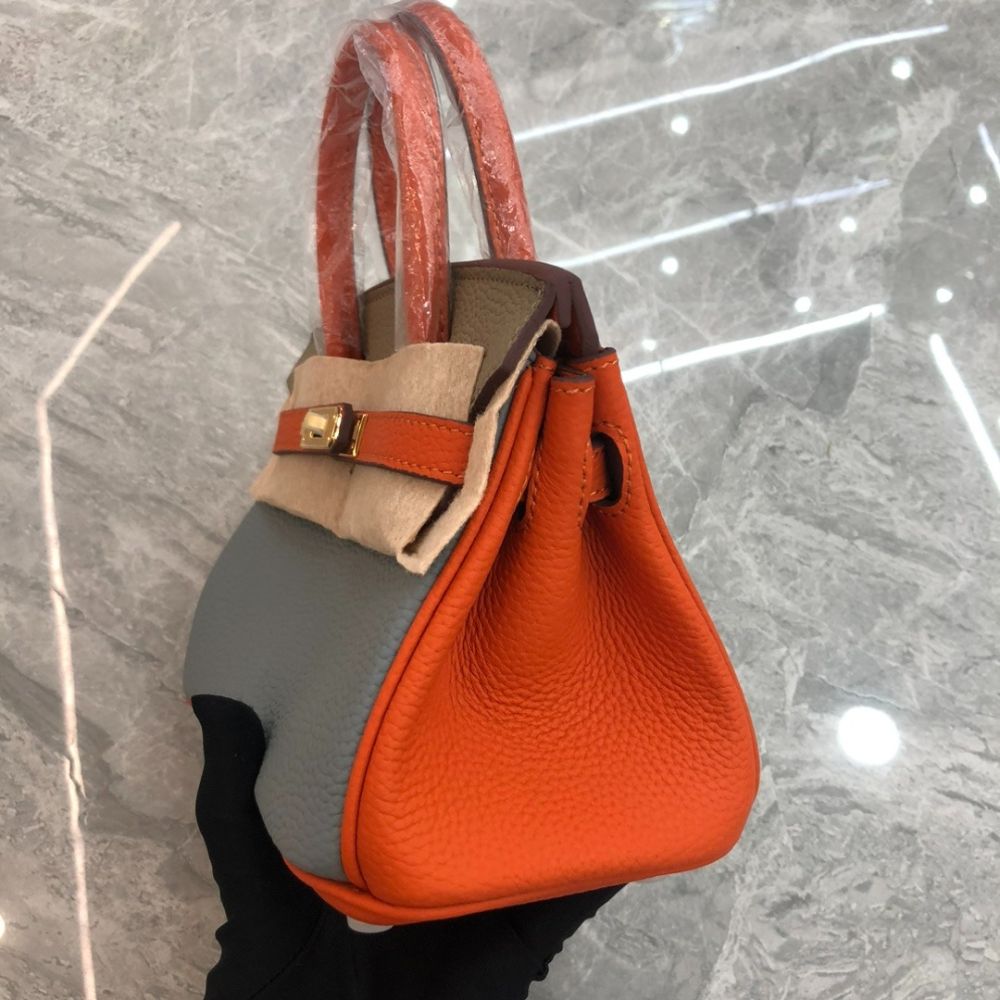 Hermes Birkin Mini Epsom Gold Hardware Handbag Multicolor 20Cm - Image 4