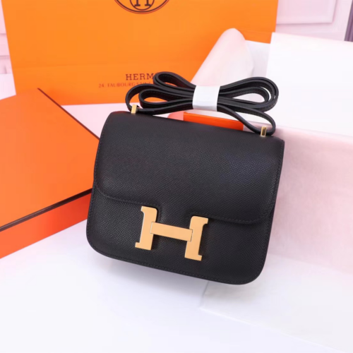 Alternative view of Hermes Mini Constance 18 Black Gold Hardware 18Cm