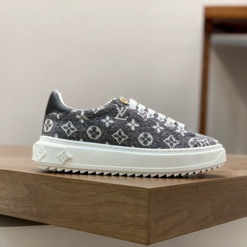 Alternative view of Louis Vuitton Time Out Monogram Denim Sneaker Grey 1AAW2Q