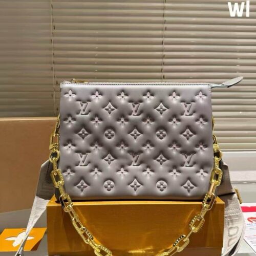 Alternative view of Louis Vuitton Coussin PM Monogram Embossed Shoulder Bag Grey 26cm M20842