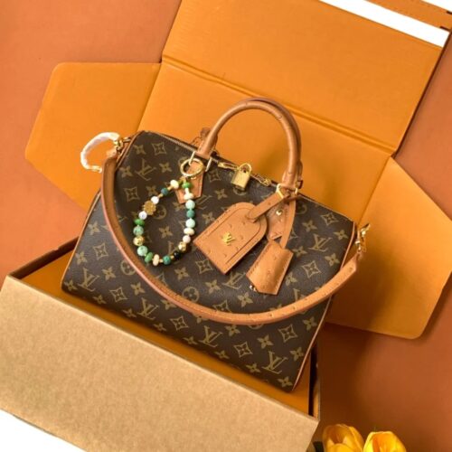 Alternative view of Louis Vuitton Speedy Soft 30 Boho Monogram Canvas Shoulder Bag Brown 30Cm N87212