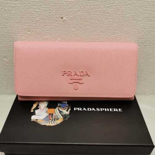 Alternative view of Prada Saffiano Monochrome Flap Long Wallet Full Light Pink 19Cm 1Mh132 Zlp F061H