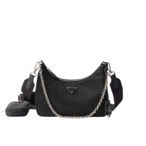 Prada Re Edition 2005 Re Nylon Shoulder Bag Black 22cm 1BH204 R064 F0002 V V9L