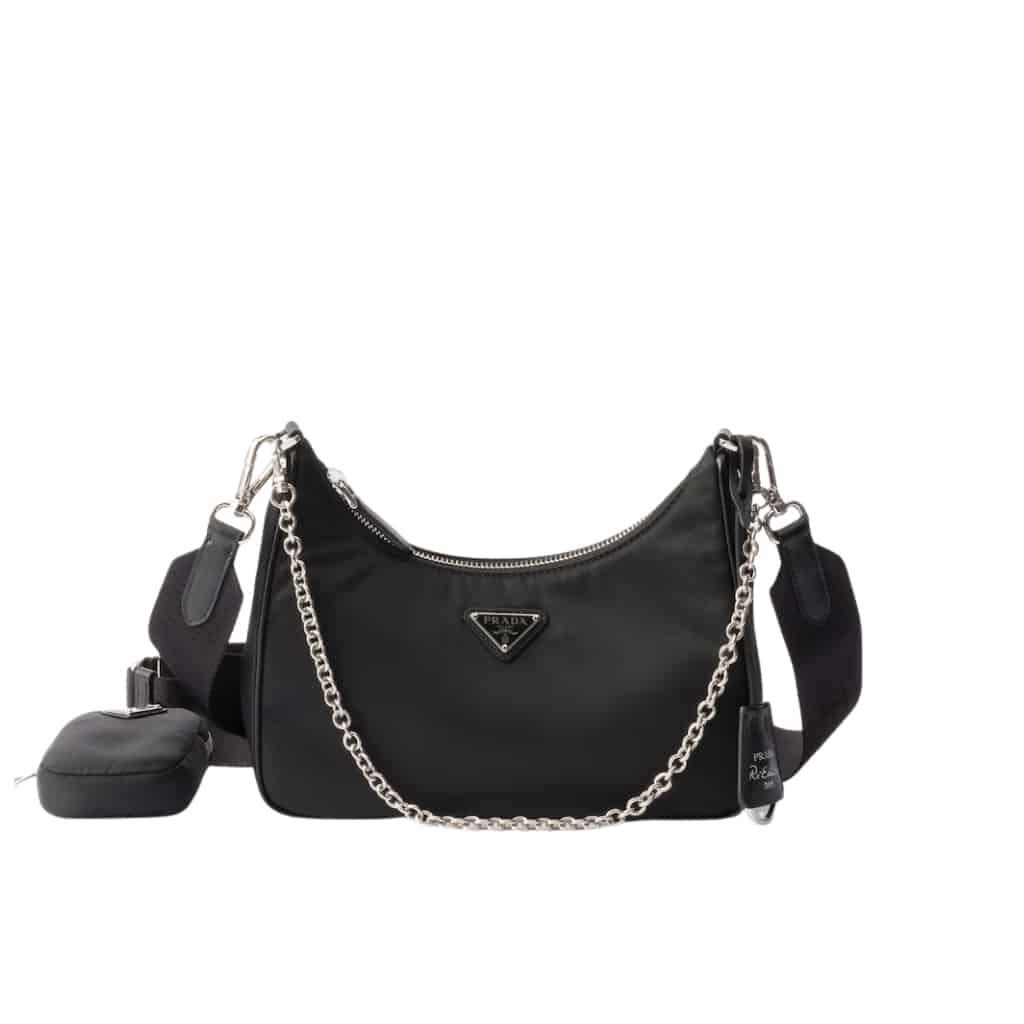 Prada Re Edition 2005 Re Nylon Shoulder Bag Black 22cm 1BH204 R064 F0002 V V9L