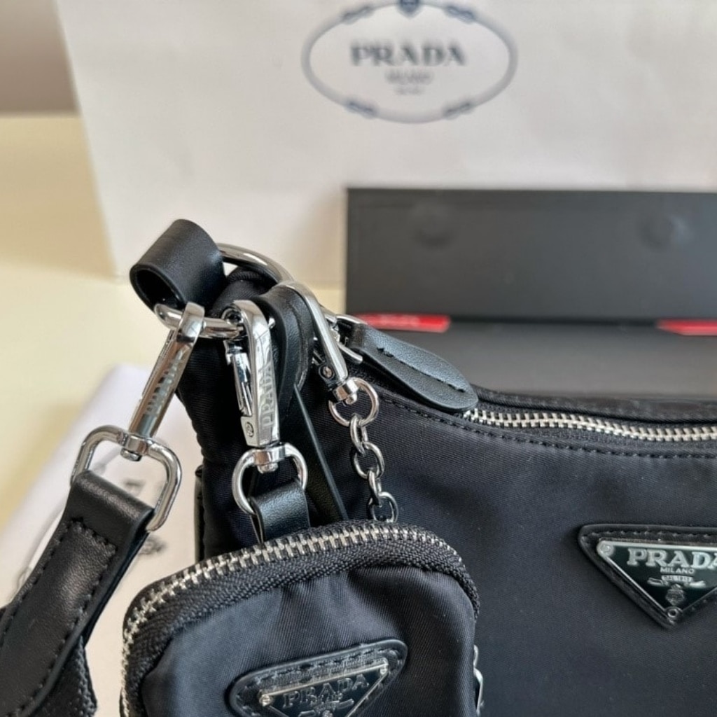 Prada Re Edition 2005 Re Nylon Shoulder Bag Black 22cm 1BH204 R064 F0002 V V9L - Image 6