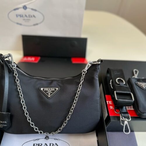 Alternative view of Prada Re Edition 2005 Re Nylon Shoulder Bag Black 22cm 1BH204 R064 F0002 V V9L