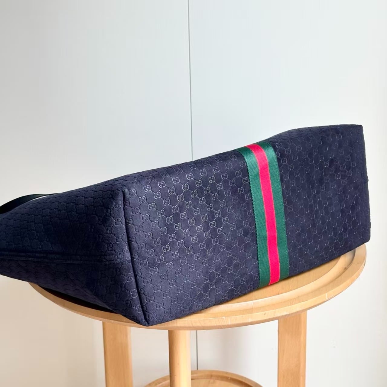 Gucci Giglio Large Suede Tote Bag Dark Blue 60Cm 853971 Caabv 4541 - Image 4