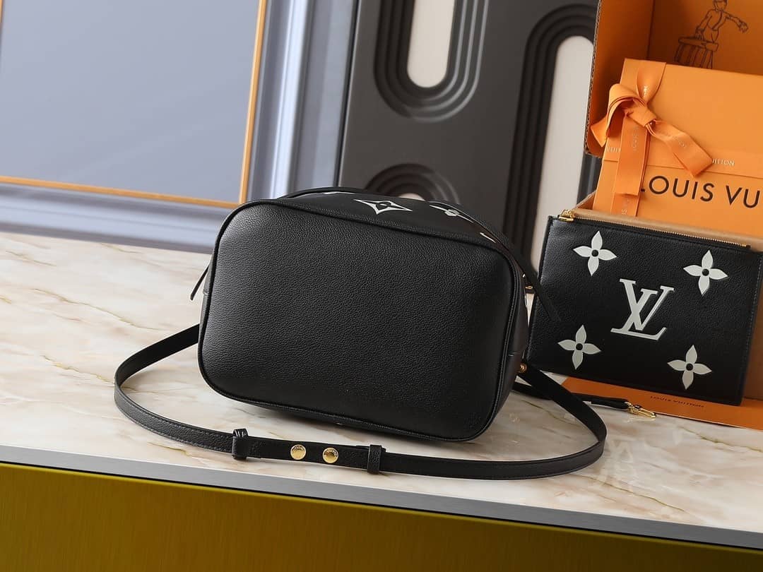 Louis Vuitton Néonoé MM Bicolor Monogram Empreinte Bucket Bag Black White 26cm M45497 - Image 5