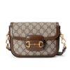 Gucci Horsebit 1955 Small GG Supreme Canvas Shoulder Bag Brown 20cm 658574 HUHHG 8565