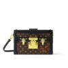Louis Vuitton Petite Malle Monogram Canvas Handle Bag Dark Brown 20Cm M45943