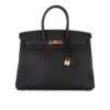 Hermes Birkin 35 Togo Leather Gold-tone Hardware Handbag Black 35Cm