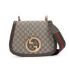 Gucci Blondie Medium GG Supreme Canvas Shoulder Bag Beige Ebony 29cm 699210 96IWG 8745