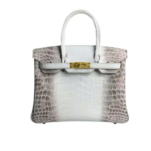 Hermes Birkin 30 Niloticus Himalaya Gold Hardware Handbag Blanc 30Cm