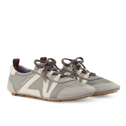 Louis Vuitton LV Suede Sneakerina Light Gray 1Aivmx