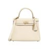 Hermes Kelly Mini Epsom Gold Hardware Handbag Craie White 20Cm