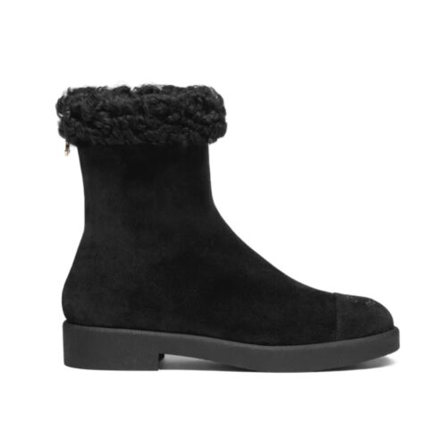 Chanel Suede Ankle Boots Black G45941 B17918 94035