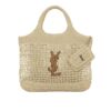 Saint Laurent Icare Maxi Raffia Gold Hardware Shopping Bag Natural 43Cm 772191GAAEK2063