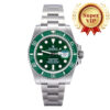 [Super Vip 1:1] Rolex Submariner Date Oyster Oystersteel White Gold And Green 40Mm 116610Lv 0002
