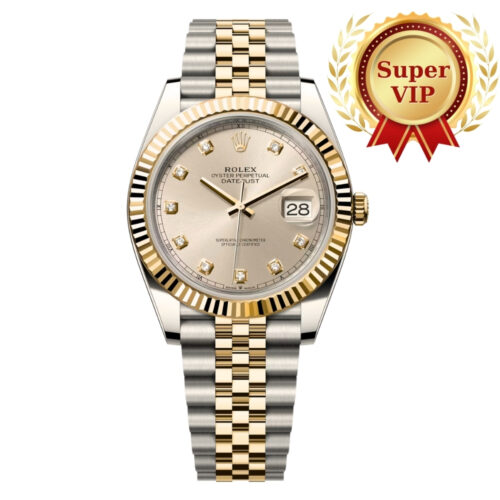 [Super Vip 1:1] Rolex Datejust 41 Oyster Oystersteel Yellow Gold And Champagne 41Mm 126333 0012
