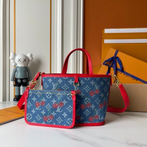 Alternative view of Louis Vuitton X TM Neverfull Inside Out BB Monogram Denim Tote Bag Blue 26cm M14997