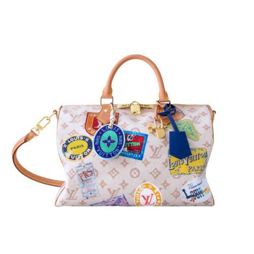 Louis Vuitton Speedy Soft 30 Monogram Dune Handle Bag Beige 30cm M14587