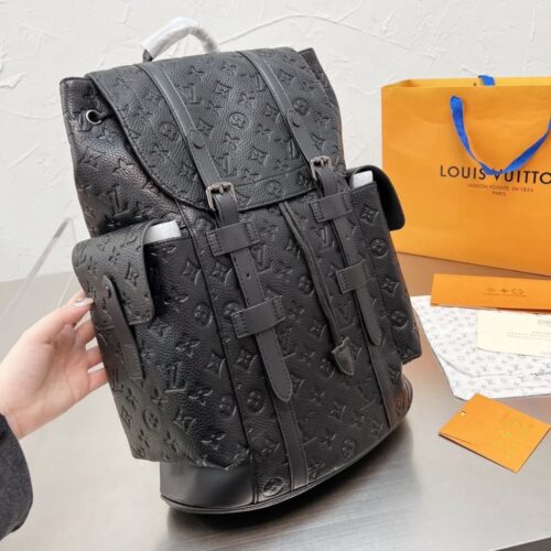 Alternative view of Louis Vuitton Christopher MM Monogram Leather Backpack Black 45Cm M55699