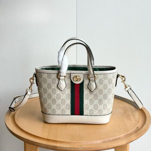 Alternative view of Gucci Ophidia Small GG Monogram Tote Bag Beige And White 22Cm 836848 FAE0J 9643