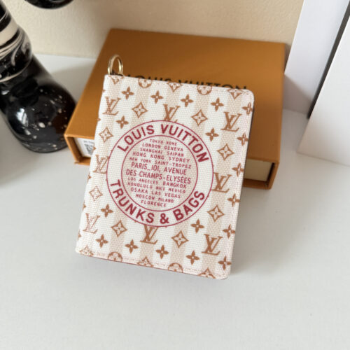 Alternative view of Louis Vuitton Charms Pocket Wallet LV Stamp Nude Rose 10cm