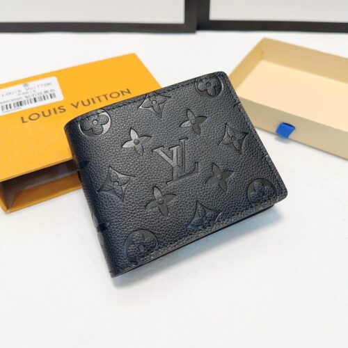 Alternative view of Louis Vuitton Multiple Embossed Monogram Leather Wallet Black 11cm M82072