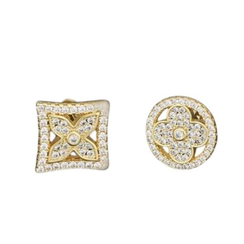 Louis Vuitton Idylle Blossom Diamond Stud Earrings Gold