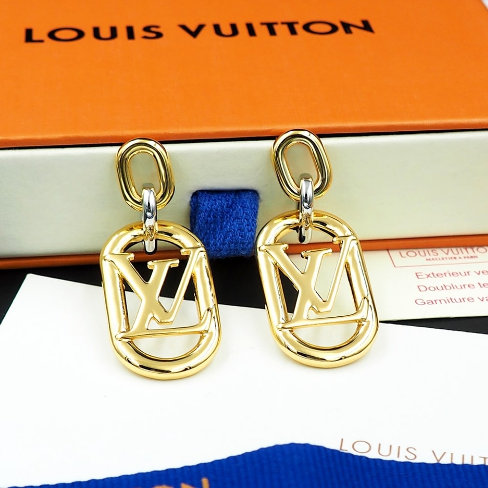 Louis Vuitton Everyday Chain LV Metal Earrings Gold And Silver - Image 2