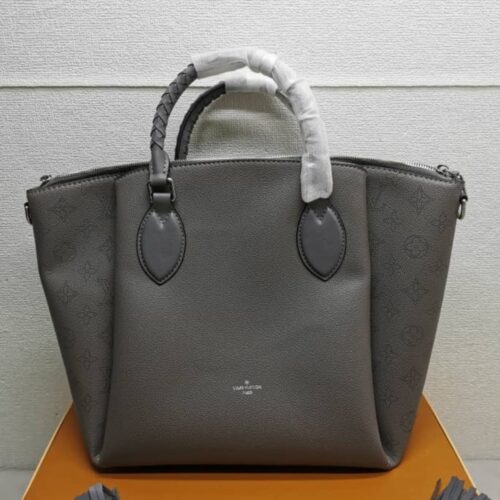 Alternative view of Louis Vuitton Haumea Mahina Leather Tote Bag Dark Grey 30cm