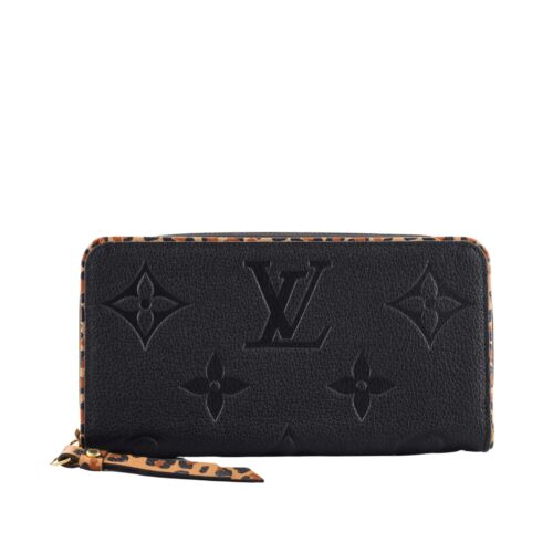 Louis Vuitton Zippy Wild At Heart Monogram Empreinte Giant Wallet Black 19cm M80680