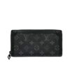 Louis Vuitton Trunk Zippy Monogram Eclipse Canvas Wallet Black 19cm M80558